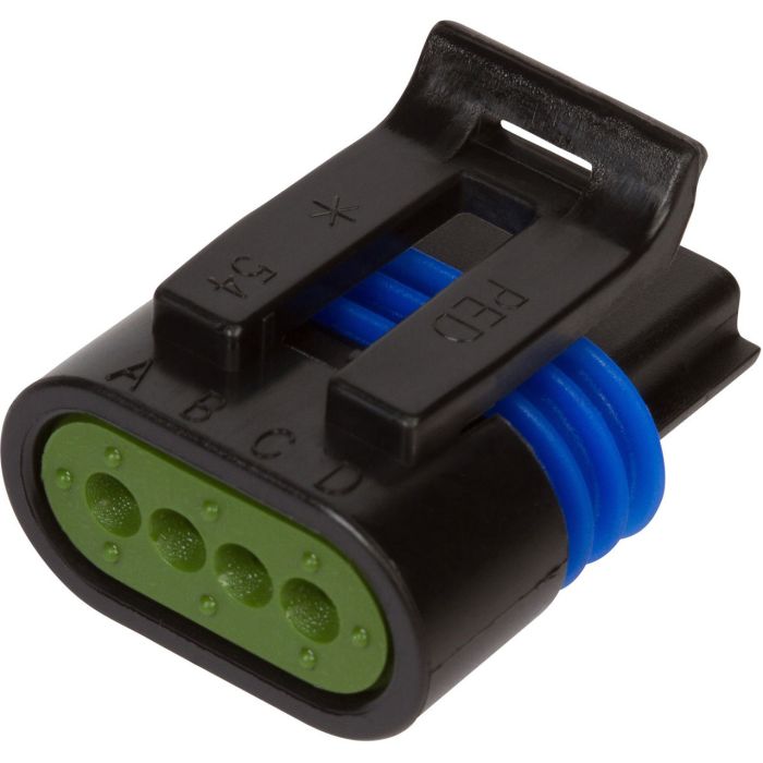 150.2 Series Connectors Pull To Seat 4 Pin Black Blue Green 10 Pack