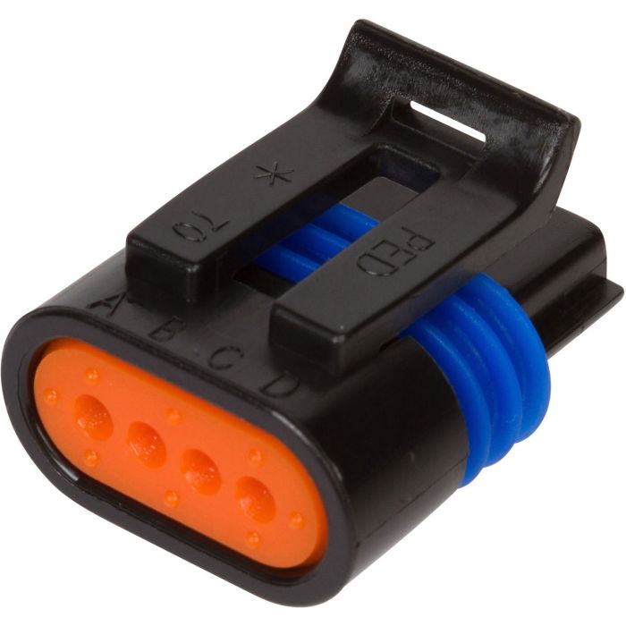 150.2 Series Connectors Pull To Seat 4 Pin Black Blue Orange 10 Pack