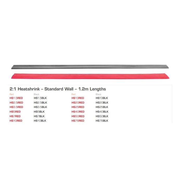 2:1 Heat Shrink Standard Wall Red