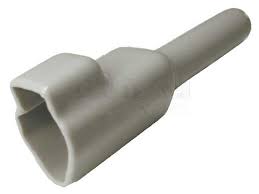3 pin plug boot 65mm tail grey