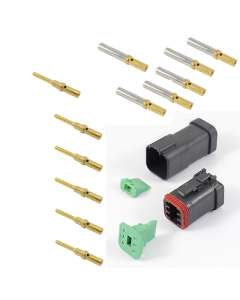 6 pin Cat-Spec Solid Green Band Gold-Plated full kit