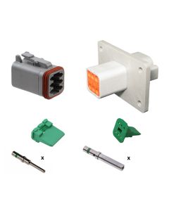 6 pin Flange Mount Solid Green Band full kit