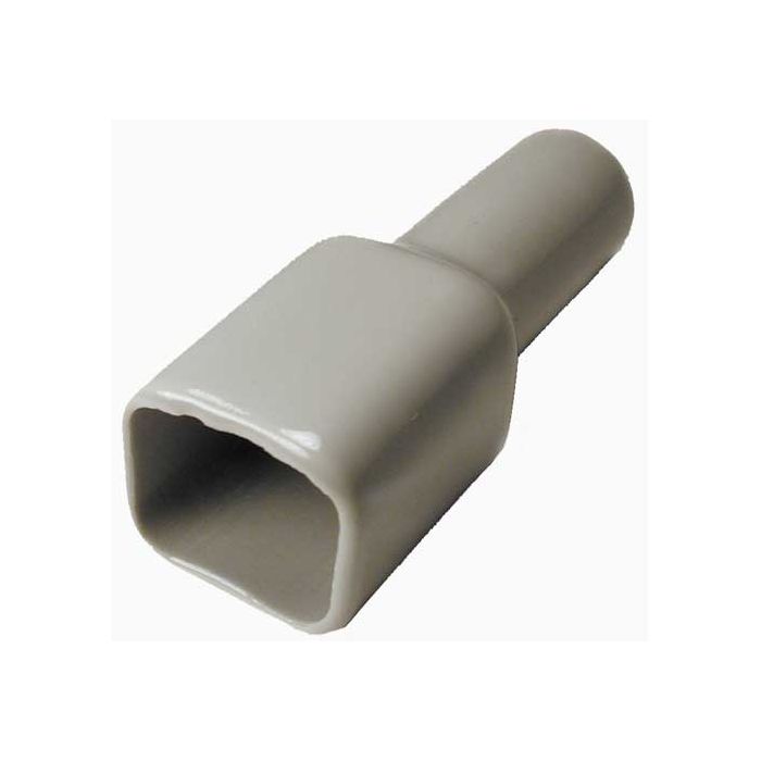 6 pin Receptacle boot 65mm tail grey