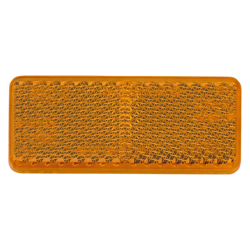 Amber Retro Reflector 70 x 28mm With Self Adhesive