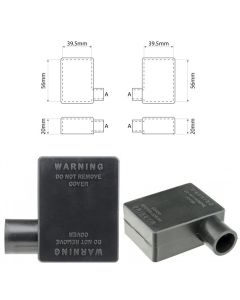 Battery Terminal Insulators Black 12.5 Left Hand