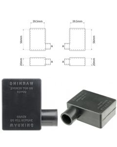 Battery Terminal Insulators Black 12.5 Right Hand
