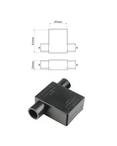 Battery Terminal Insulators Black 17.5 Double