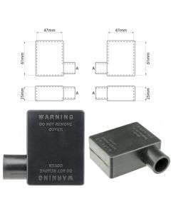Battery Terminal Insulators Black 17.5 Left Hand
