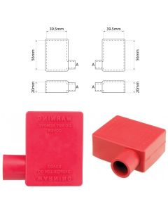 Battery Terminal Insulators Red 17.5 Left Hand