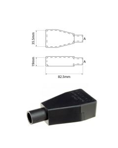 Battery Terminal Insulators Straight Blk 12.5