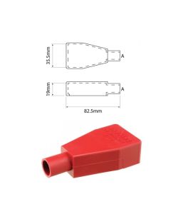 Battery Terminal Insulators Straight Red 12.5