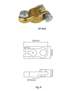 Battery Terminal Negative 17mm 8mm bolt