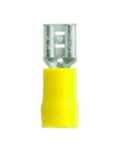 Blade Terminals Female 6.3mm Vinyl Yellow