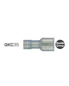 Blade Terminals Fully Insulated Female 6.3mm Nylon Blue