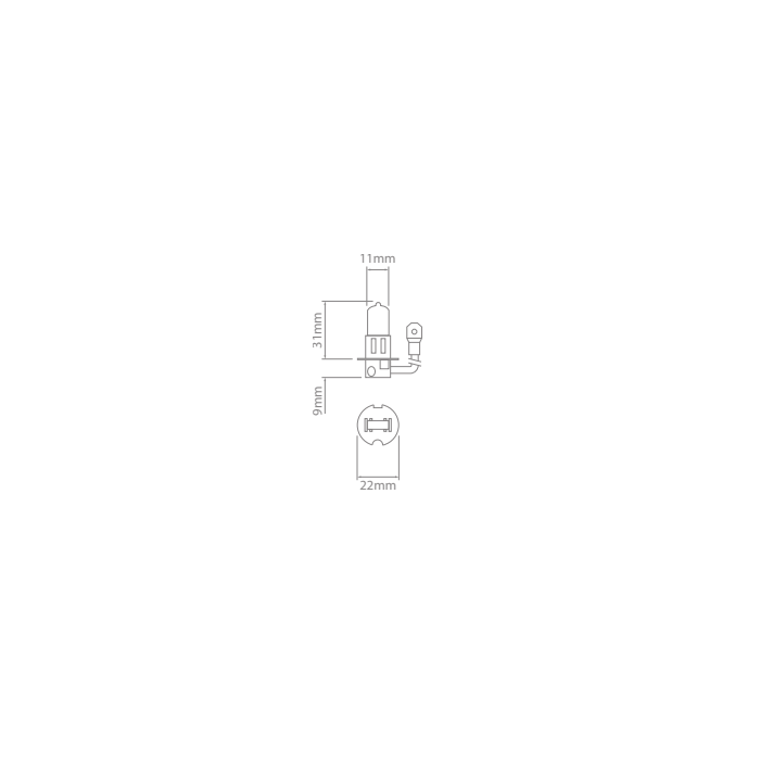 Bulbs Halogen H3 24V 70W PK22S Original Line