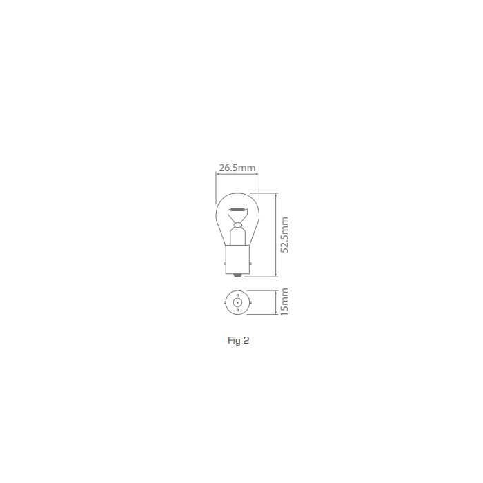 Bulbs Incandescent Tail 12V 21W BA15s 10 Pack