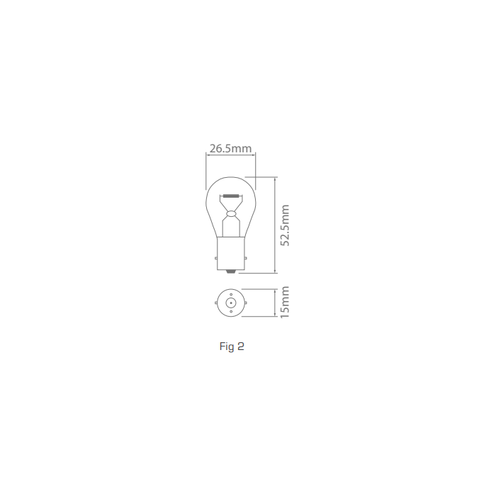 Bulbs Incandescent Tail 24V 21W BA15s 10 Pack