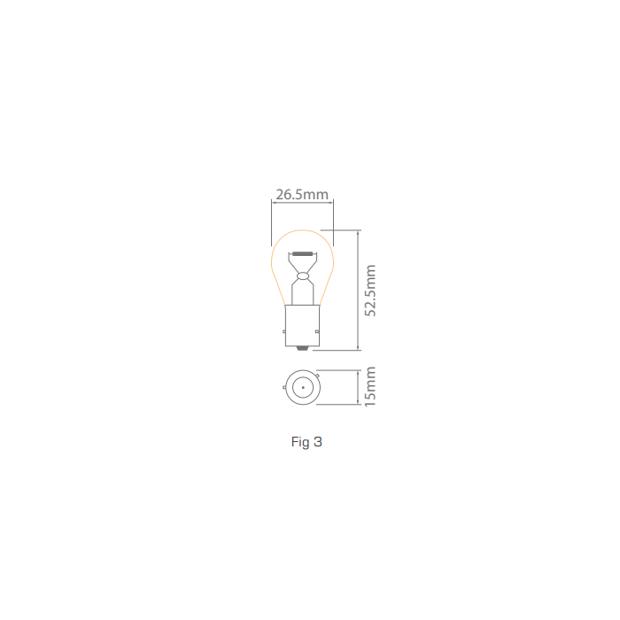 Bulbs Incandescent Tail 24V 21W BAU15s Amber 10 Pack