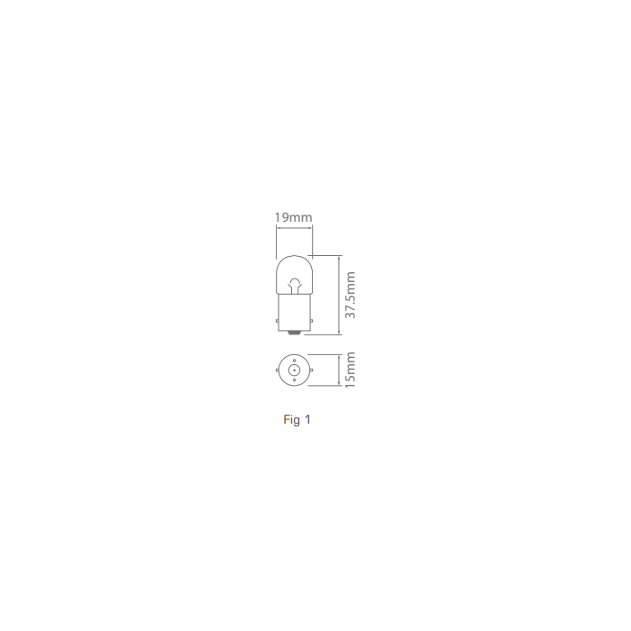 Bulbs Incandescent Tail 24V 5W BA15s 10 Pack