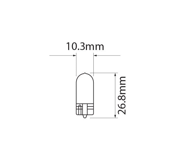 Bulbs Incandescent Wedge 12V 3W 10 Pack