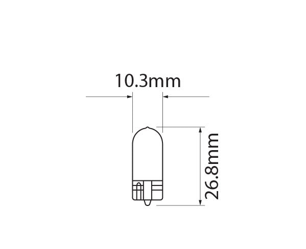 Bulbs Incandescent Wedge 24V 5W 10 Pack