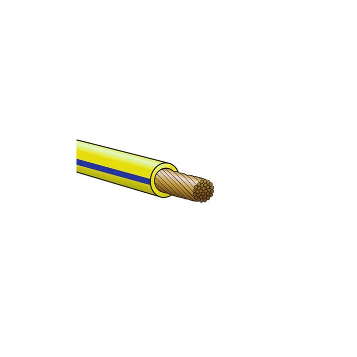 CABLE THIN WALL 1MM2 YEL/BLU 500