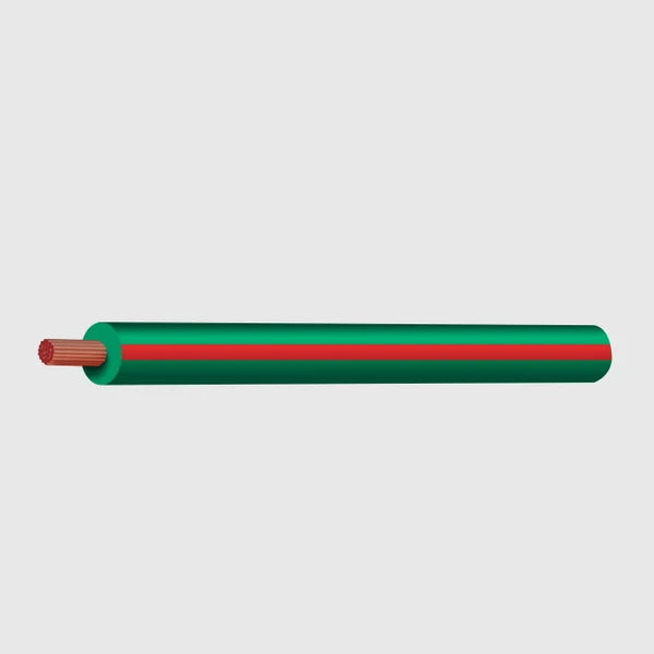 Cable Dark Green Red Trace 2.0mm²