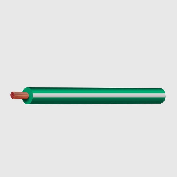 Cable Green White Trace 3mm 30m