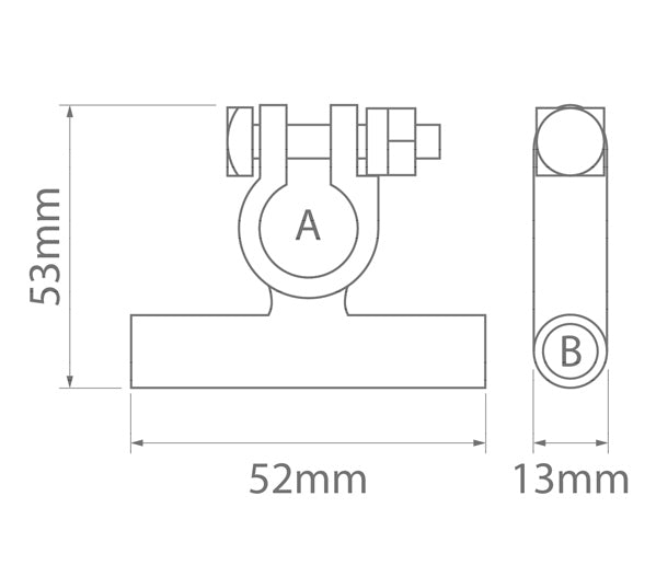 Crimp Battery terminals twin elbow Neg 35 green