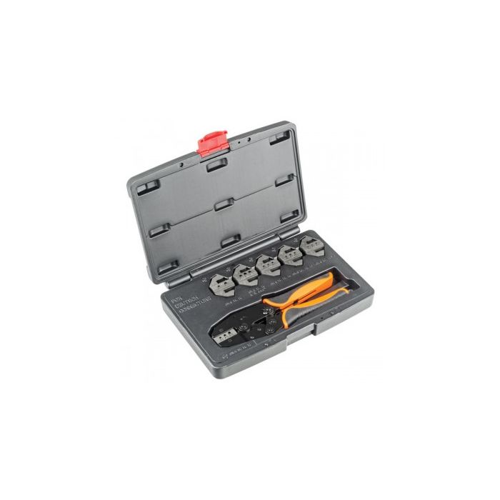 Crimping Tools (F-Crimp) Ratcheting Crimp Tool Set With 6 Removable Dies