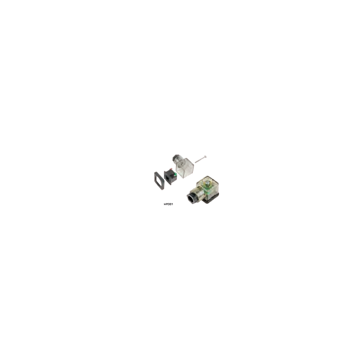 DIN Connectors Polypropylene PG07 LED. 24V 10 Pack