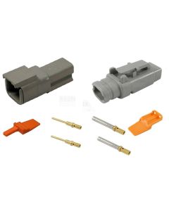 DTM 2 pin Full kit gold pin heat shrink adaptor