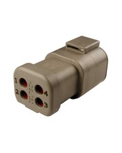 DTP Series Receptacle 4 Pin Backshell 10
