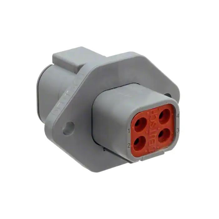 DTP Series Receptacle 4 Pin Flange Mount 10