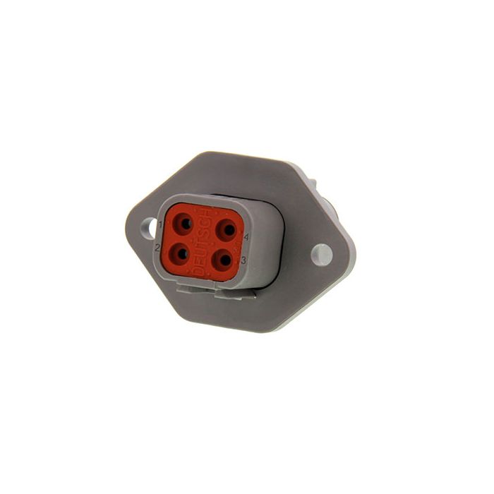 DTP Series Receptacle 4 Pin Flange Mount