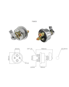 DPST On/Off Field Silver Australia Battery Master Switch