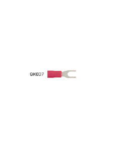 Fork Terminals 3mm Vinyl Red