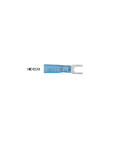 Fork Terminals 4mm Heat Shrink Blue
