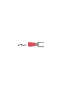 Fork Terminals 4mm Vinyl Red