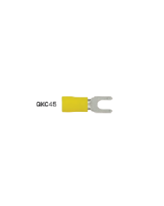 Fork Terminals 4mm Vinyl Yellow