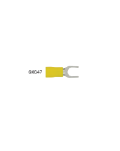 Fork Terminals 6mm Vinyl Yellow
