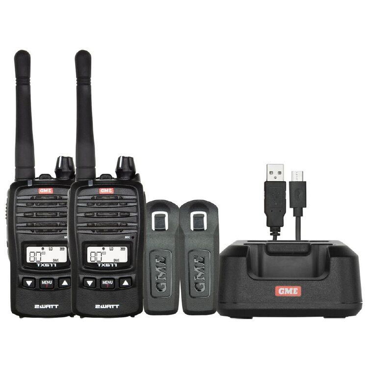 GME HANDHELD UHF/CB 2W TWIN PA