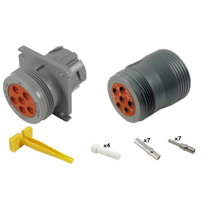 HD10 Series Kit 6 x Size 12 Threaded Rear Square Flange