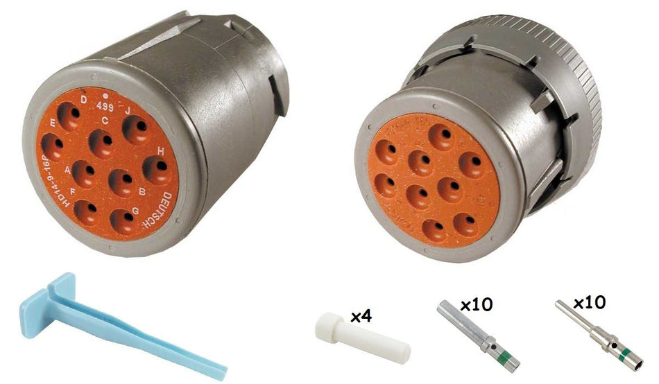 HD10 Series Kit 9 x Size 16 Non Threaded Rear In Line