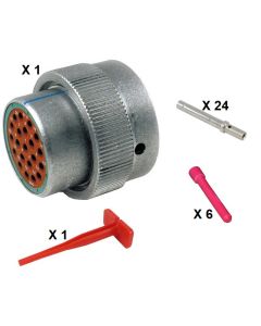 HD30 / HDP20 Half Kit Shell Size 18-21 Cavities 21 x Size 20 Aluminium Plug Green Ring (Normal)