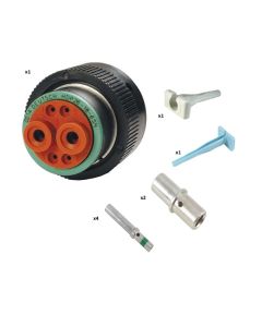 HD30 / HDP20 Half Kit Shell Size 18-6 Cavities 2 x Size 4-4 x Size 16 Thermoplastic Plug