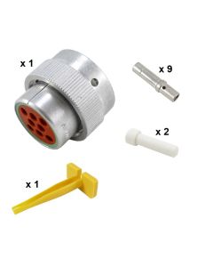 HD30 / HDP20 Half Kit Shell Size 18-8 Cavities 8 x Size 12 Aluminium Plug