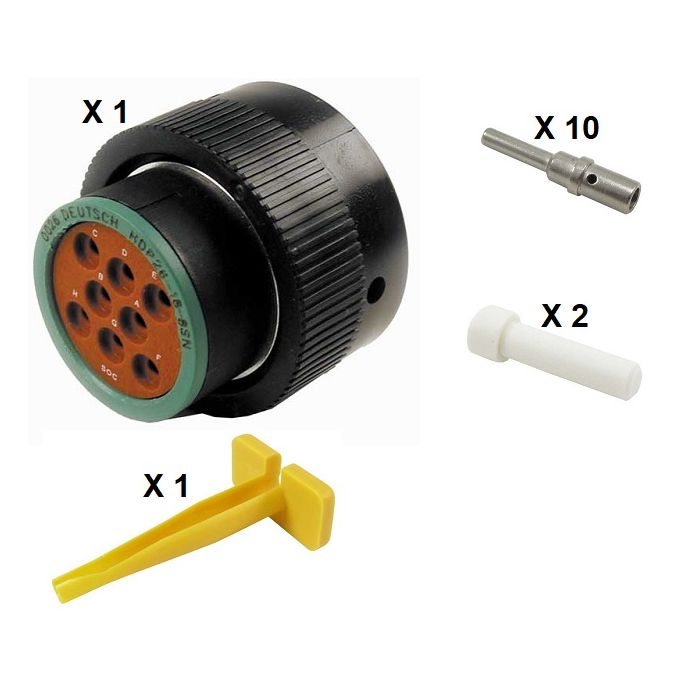 HD30 / HDP20 Half Kit Shell Size 18-8 Cavities 8 x Size 12 Thermoplastic Plug