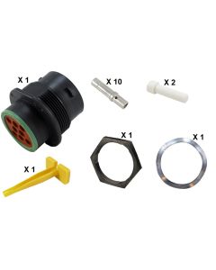 HD30 / HDP20 Half Kit Shell Size 18-8 Cavities 8 x Size 12 Thermoplastic Receptacle