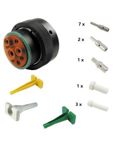 HD30 / HDP20 Half Kit Shell Size 24-9 Cavities 1 x Size 4-2 x Size 8-6 x Size 12 Thermoplastic Plug
